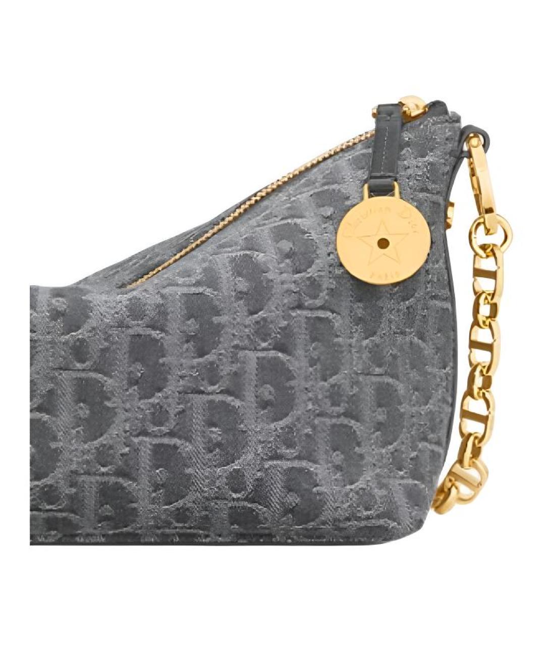 CHRISTIAN DIOR Серая сумка через плечо, фото 5