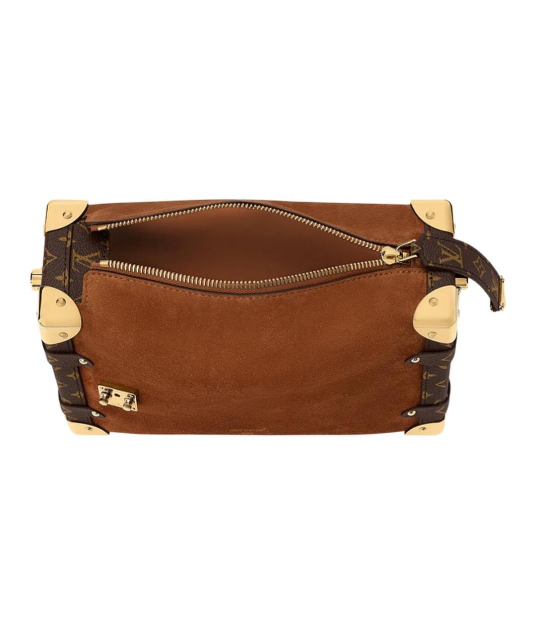 LOUIS VUITTON Коричневая кожаная сумка через плечо, фото 4