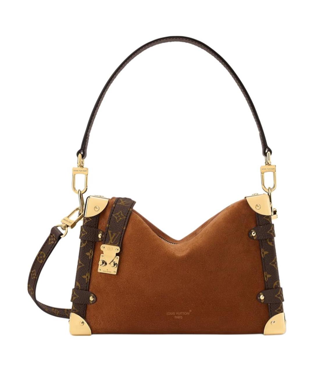 LOUIS VUITTON Коричневая кожаная сумка через плечо, фото 1