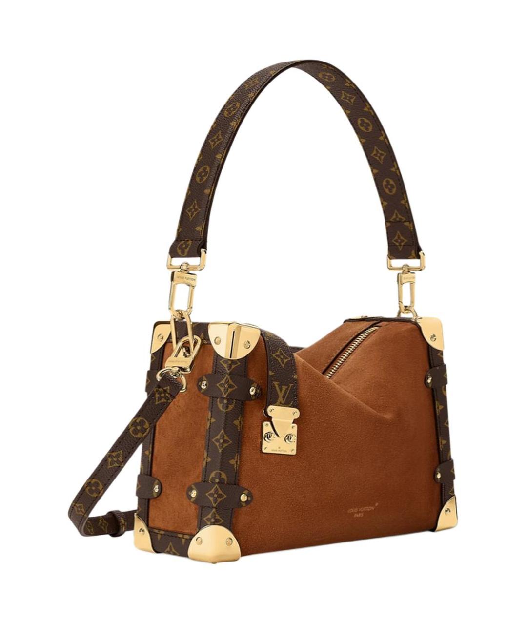 LOUIS VUITTON Коричневая кожаная сумка через плечо, фото 2