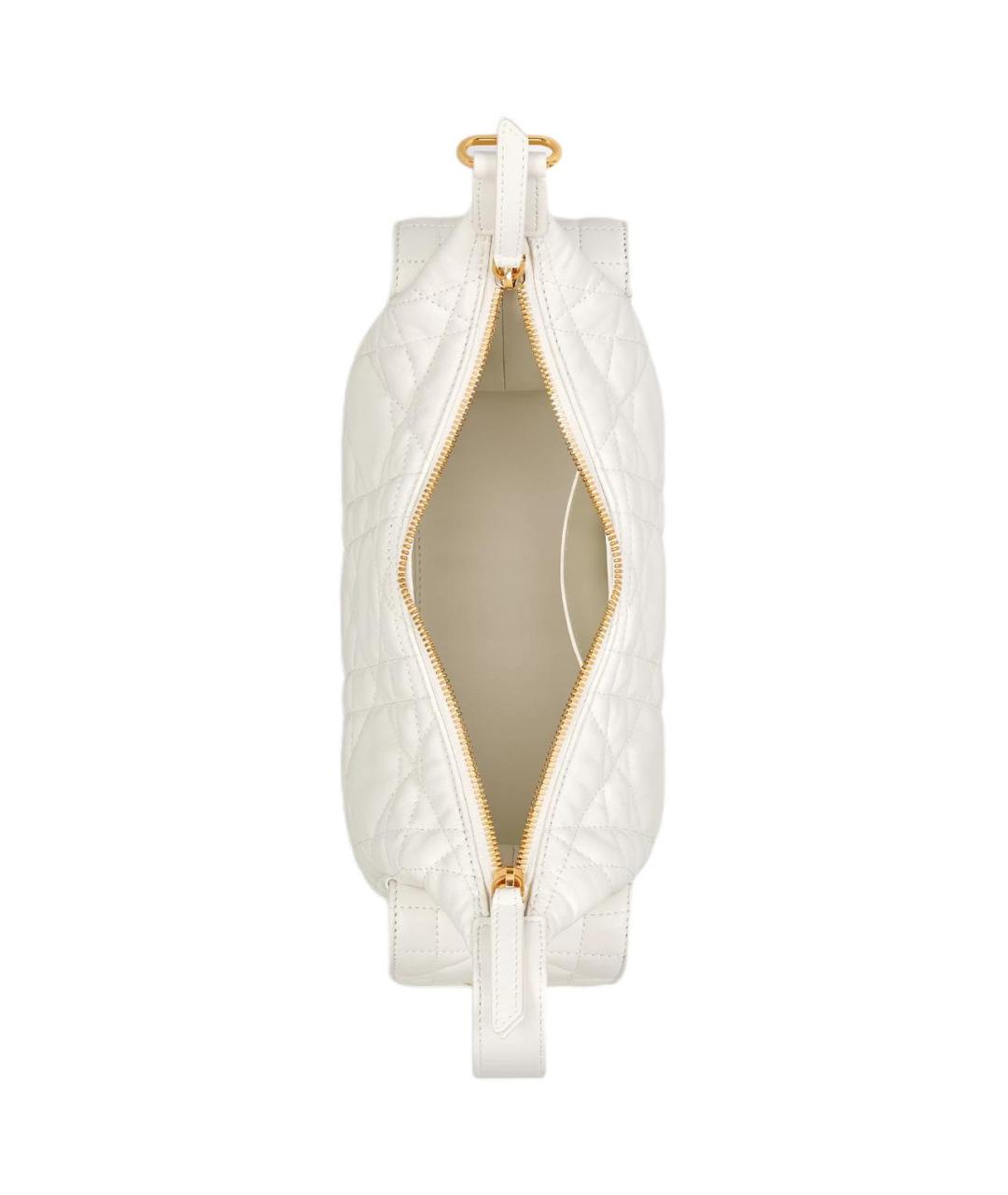 CHRISTIAN DIOR Белая кожаная сумка через плечо, фото 4