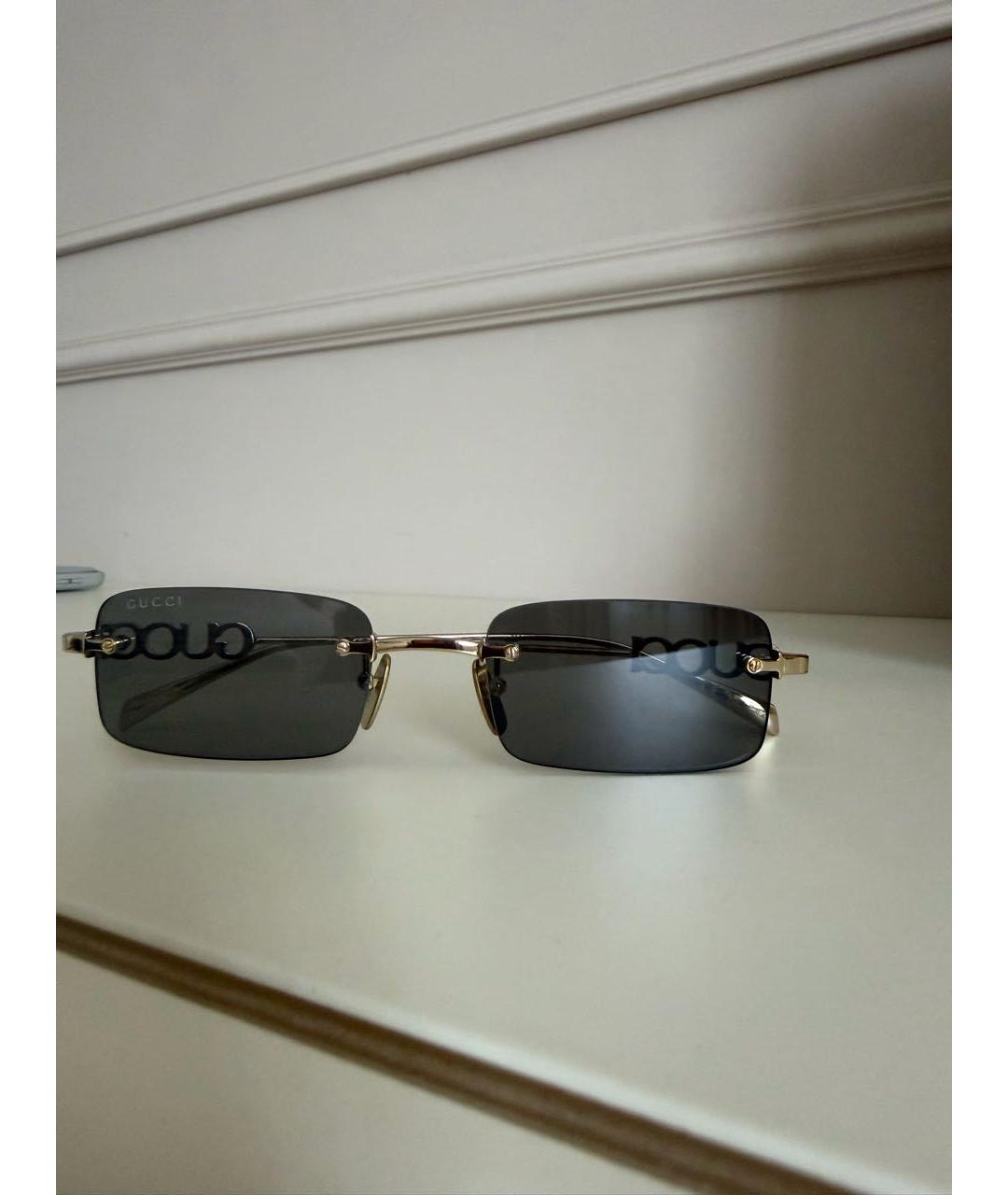 GUCCI Серые металлические солнцезащитные очки, фото 5