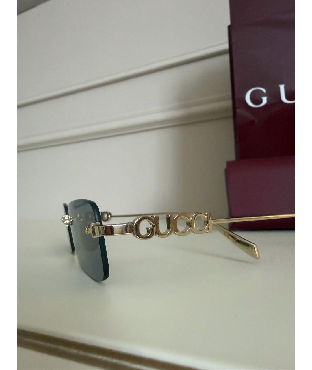 GUCCI Серые металлические солнцезащитные очки, фото 3