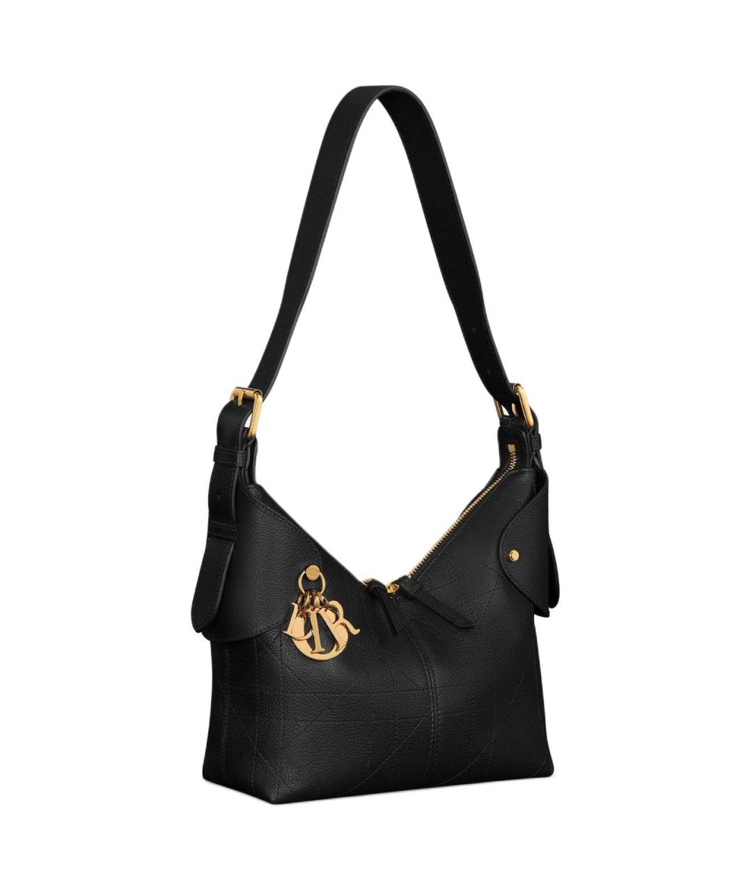 CHRISTIAN DIOR Черная кожаная сумка через плечо, фото 2