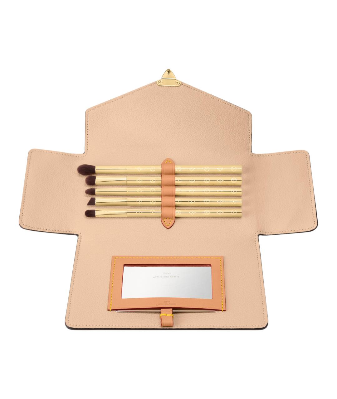 LOUIS VUITTON Коричневая кожаная косметичка, фото 2