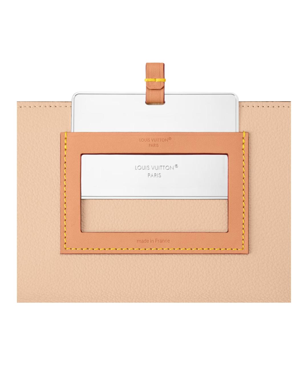 LOUIS VUITTON Коричневая кожаная косметичка, фото 3