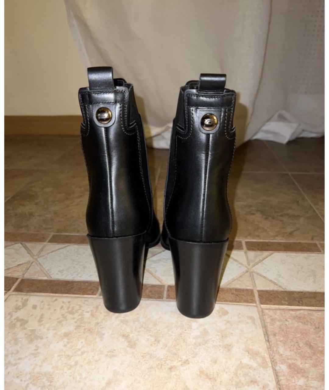 TOD'S Черные кожаные ботильоны, фото 4