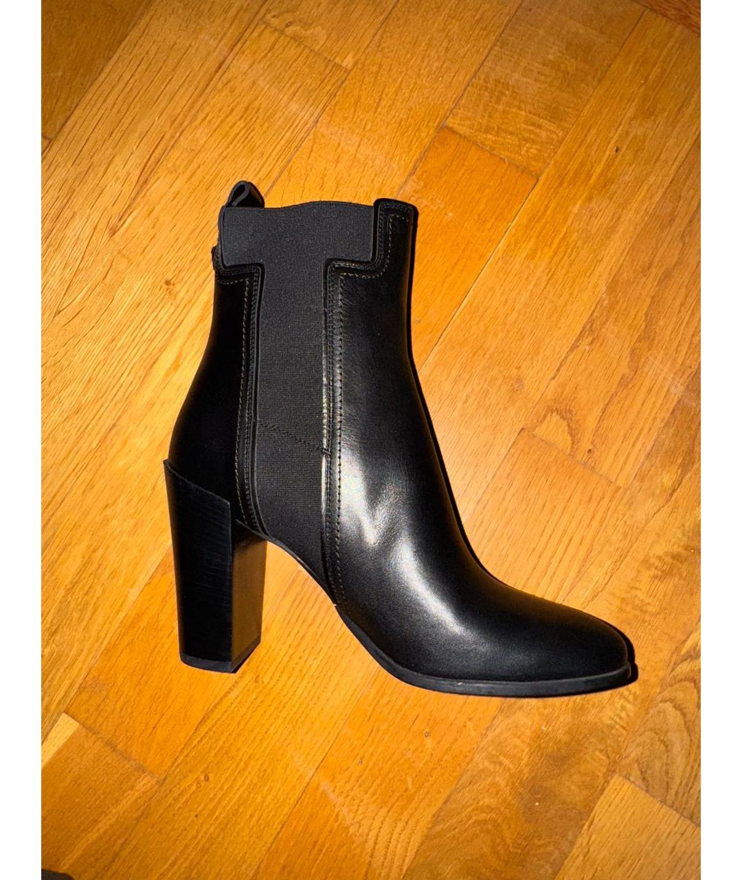 TOD'S Черные кожаные ботильоны, фото 2