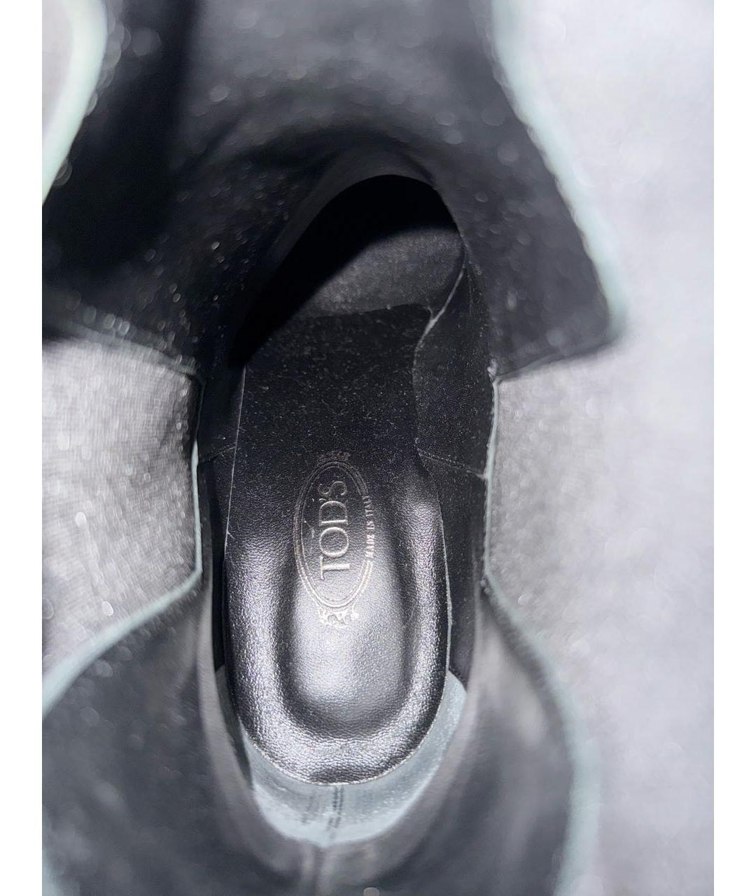 TOD'S Черные кожаные ботильоны, фото 5