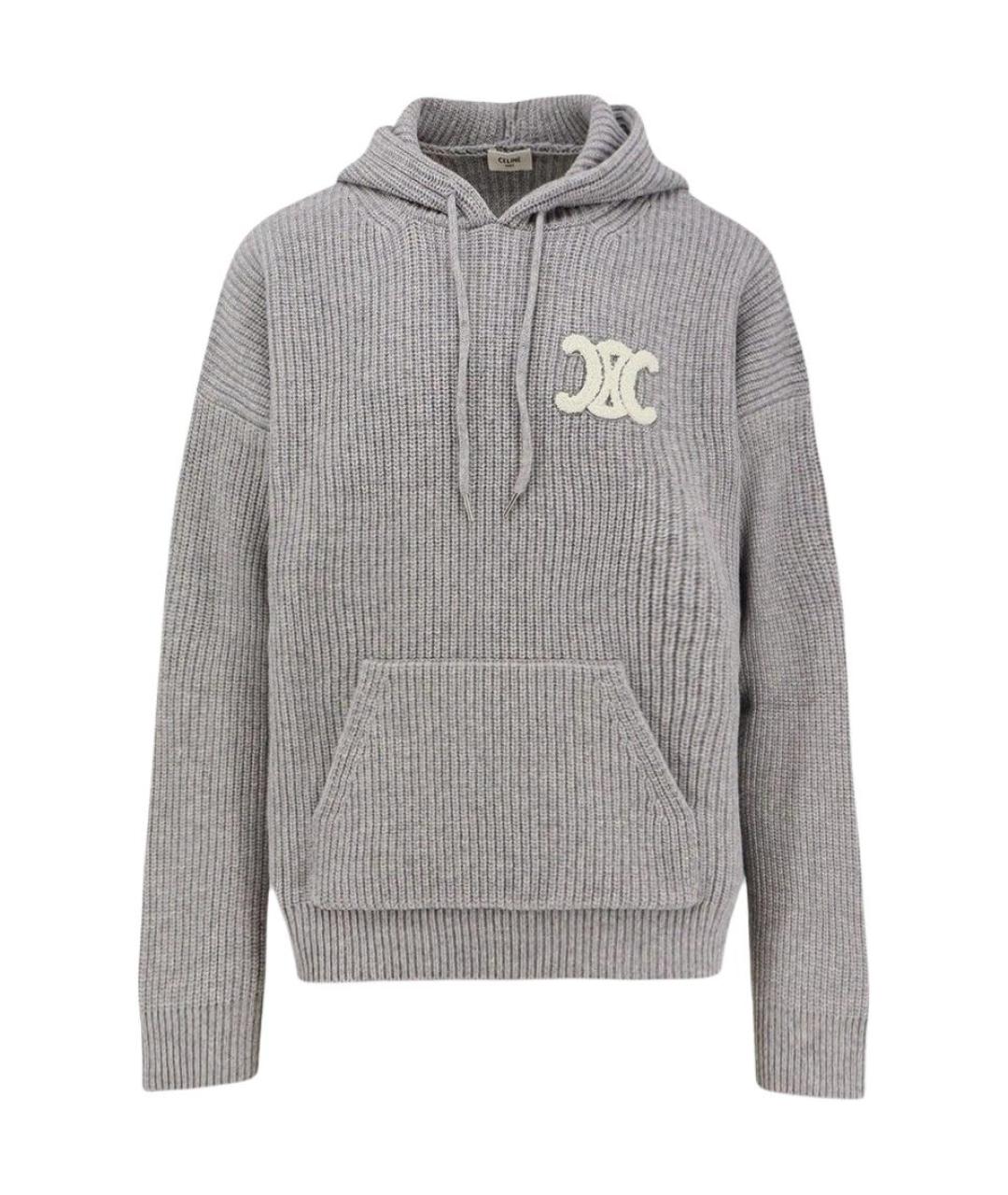 CELINE Серый шерстяной джемпер / свитер, фото 1