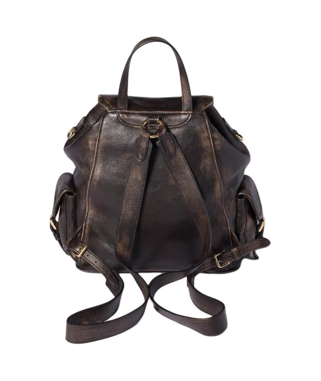 MIU MIU Коричневый кожаный рюкзак, фото 3