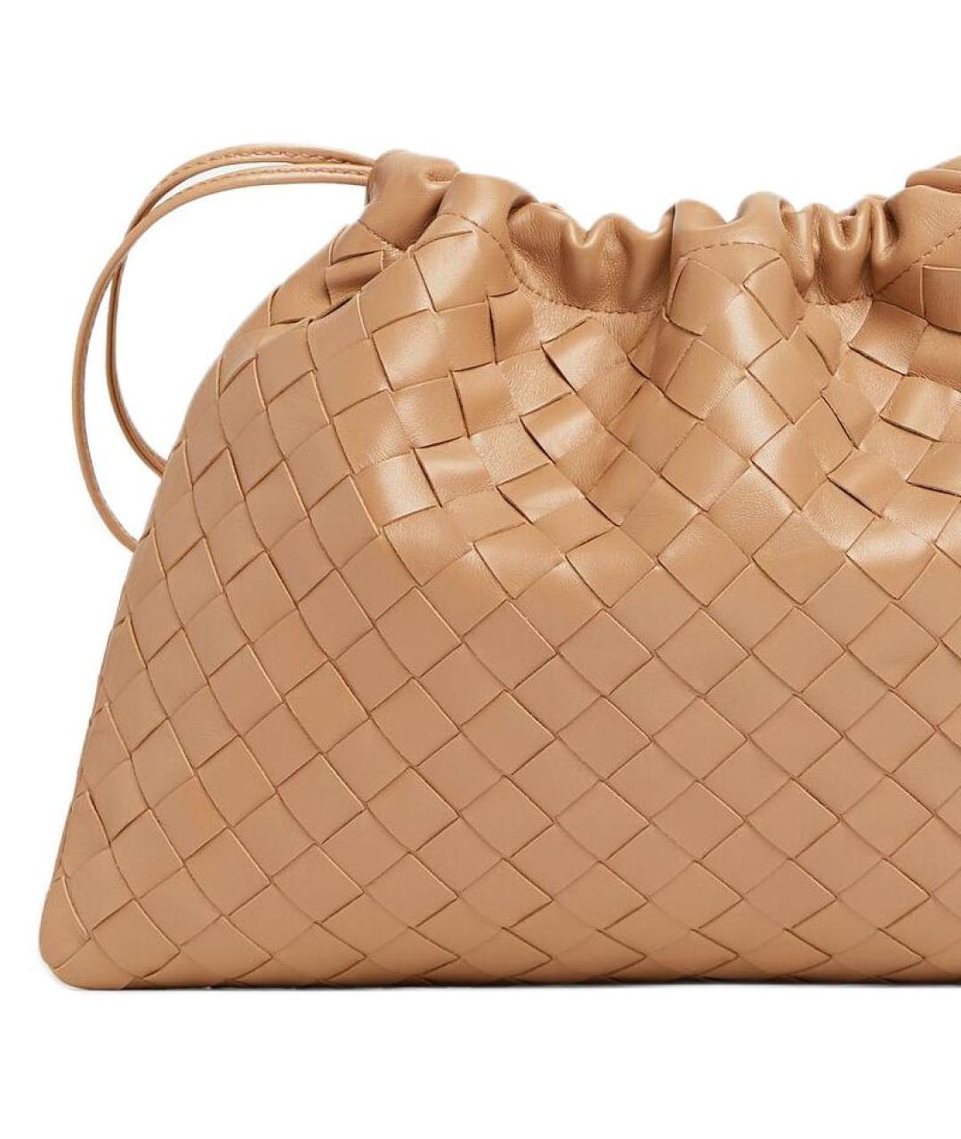 BOTTEGA VENETA Коричневая кожаная сумка через плечо, фото 5