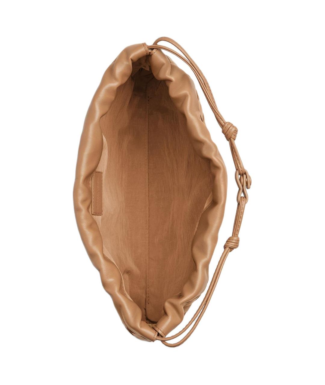 BOTTEGA VENETA Коричневая кожаная сумка через плечо, фото 4