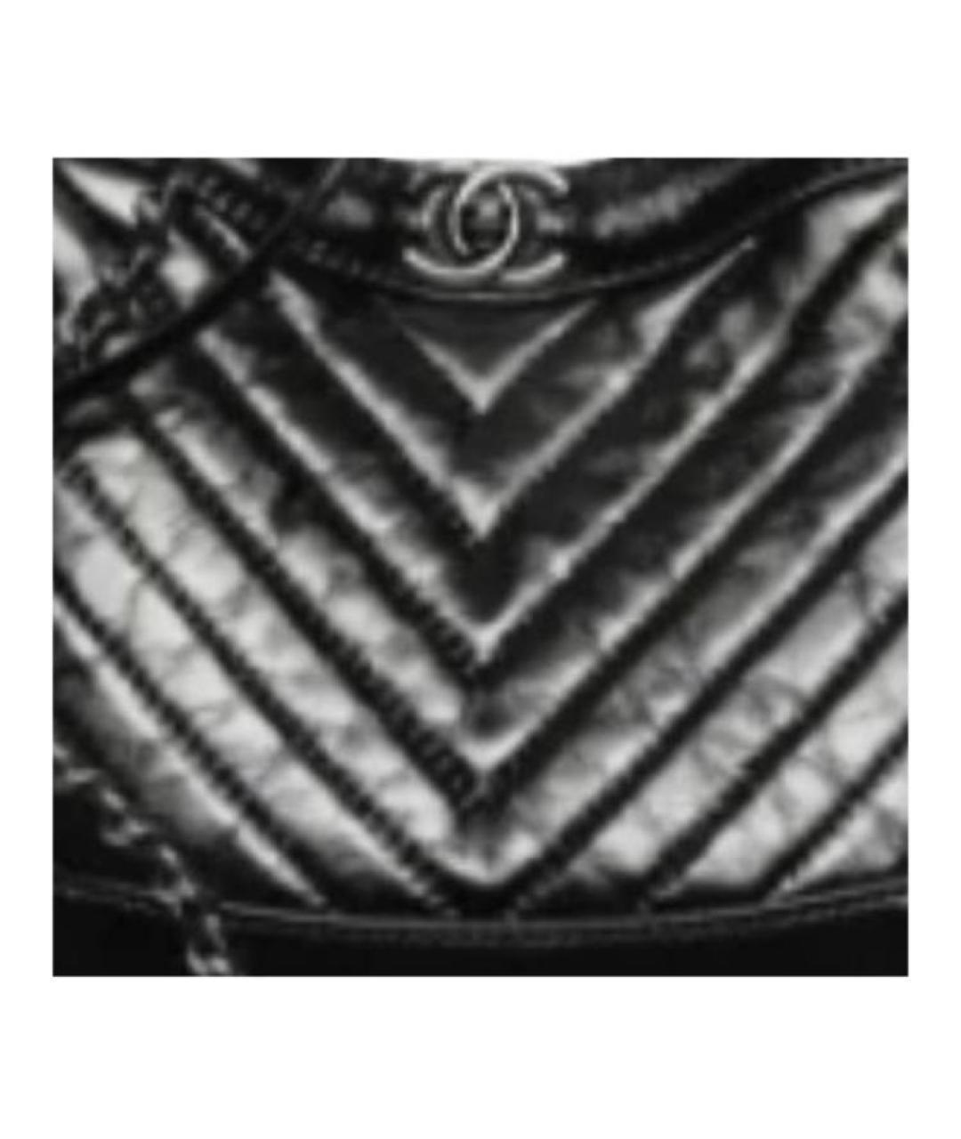 CHANEL Черная кожаная сумка через плечо, фото 3