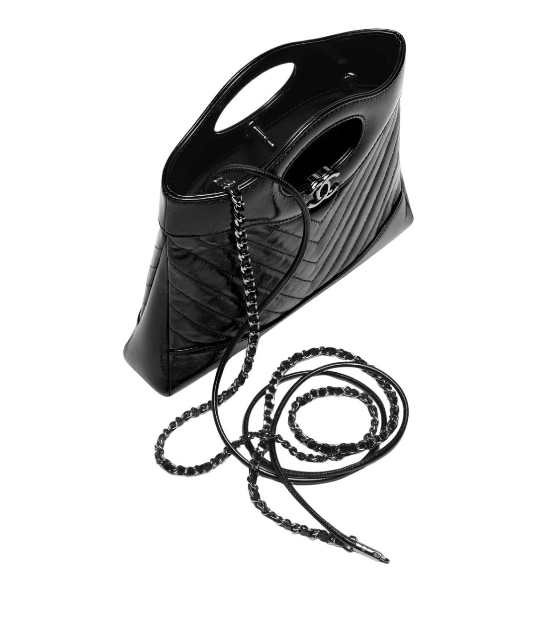 CHANEL Черная кожаная сумка через плечо, фото 2