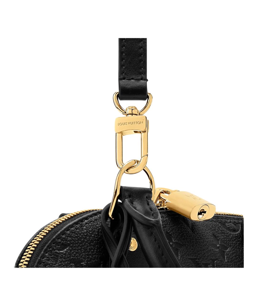 LOUIS VUITTON Черная кожаная сумка через плечо, фото 3