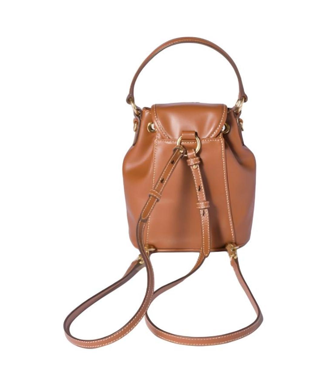 MIU MIU Коричневый кожаный рюкзак, фото 3