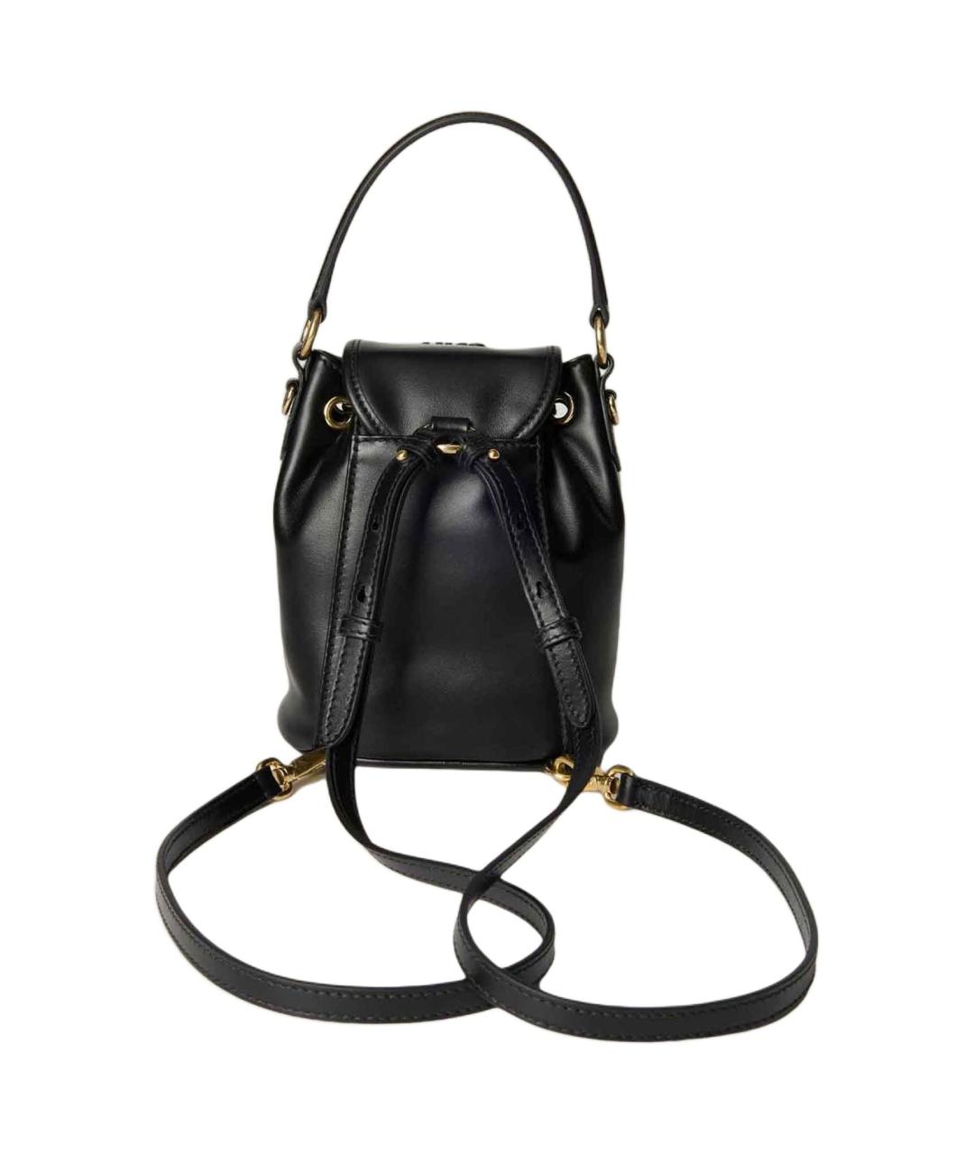 MIU MIU Черный кожаный рюкзак, фото 3