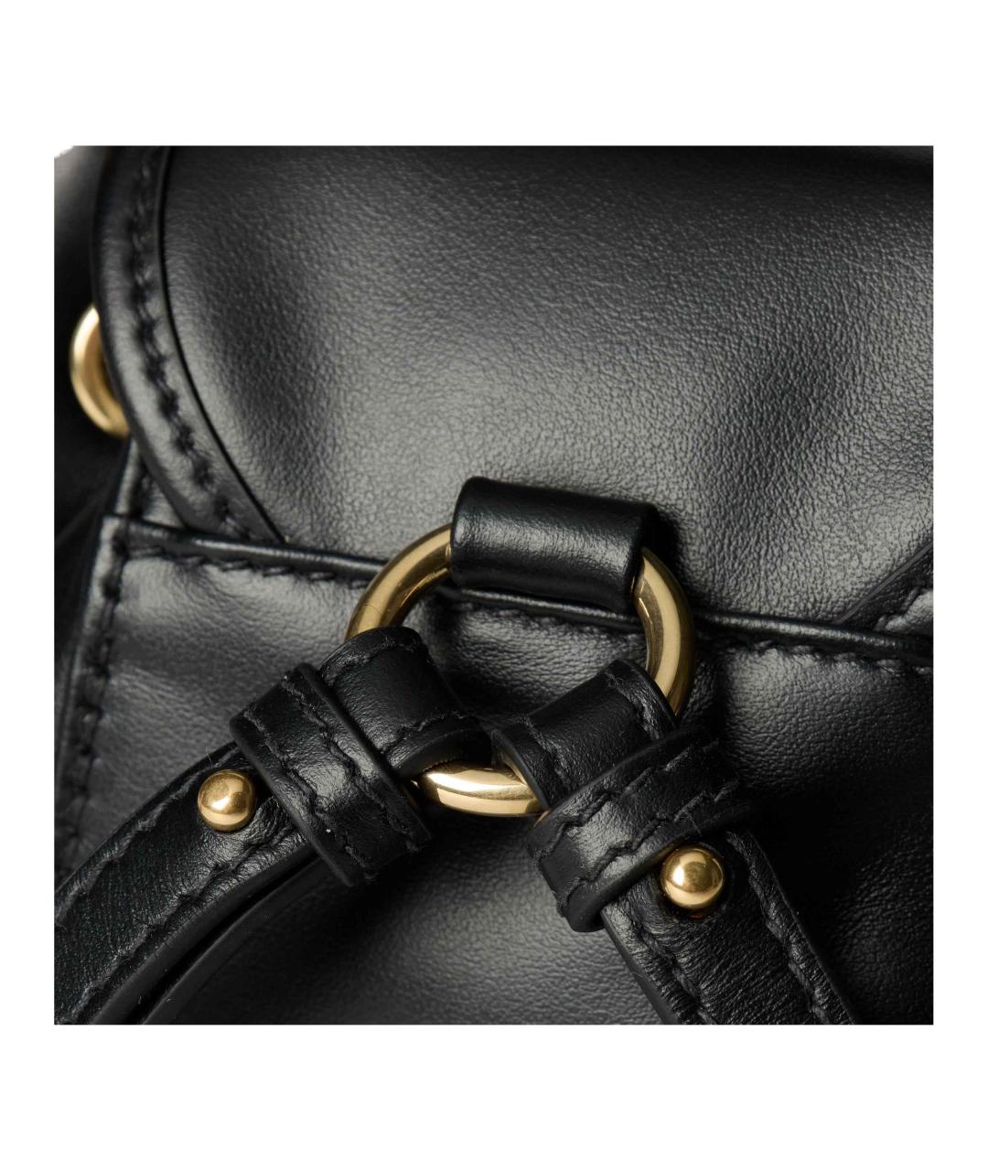 MIU MIU Черный кожаный рюкзак, фото 5