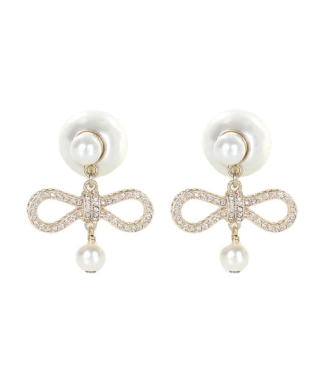 CHRISTIAN DIOR Золотые металлические серьги, фото 1