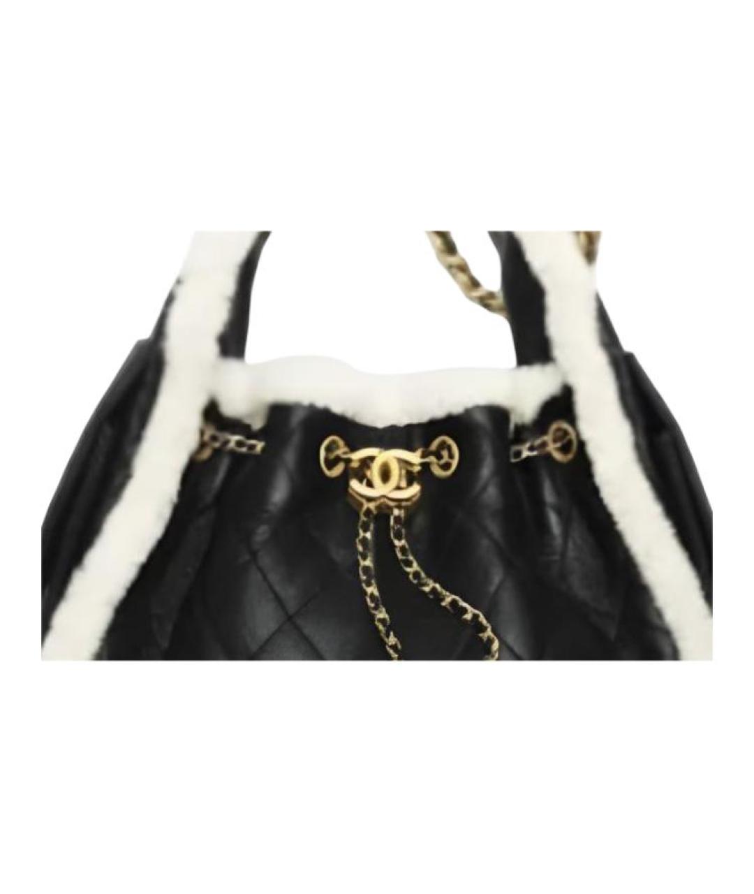 CHANEL Черная кожаная сумка через плечо, фото 2