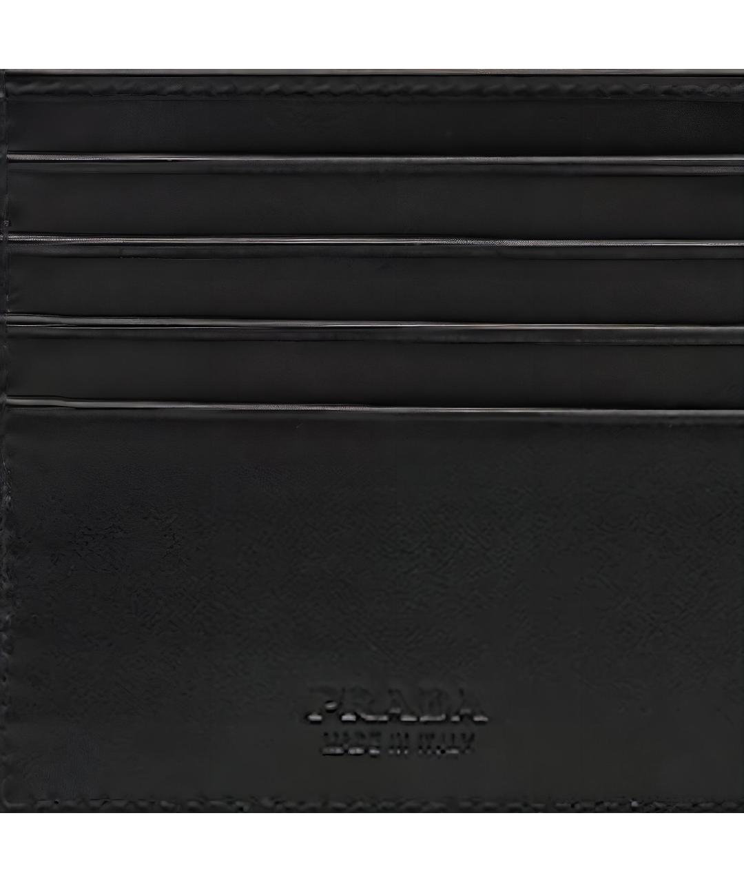 PRADA Черный кожаный кошелек, фото 5