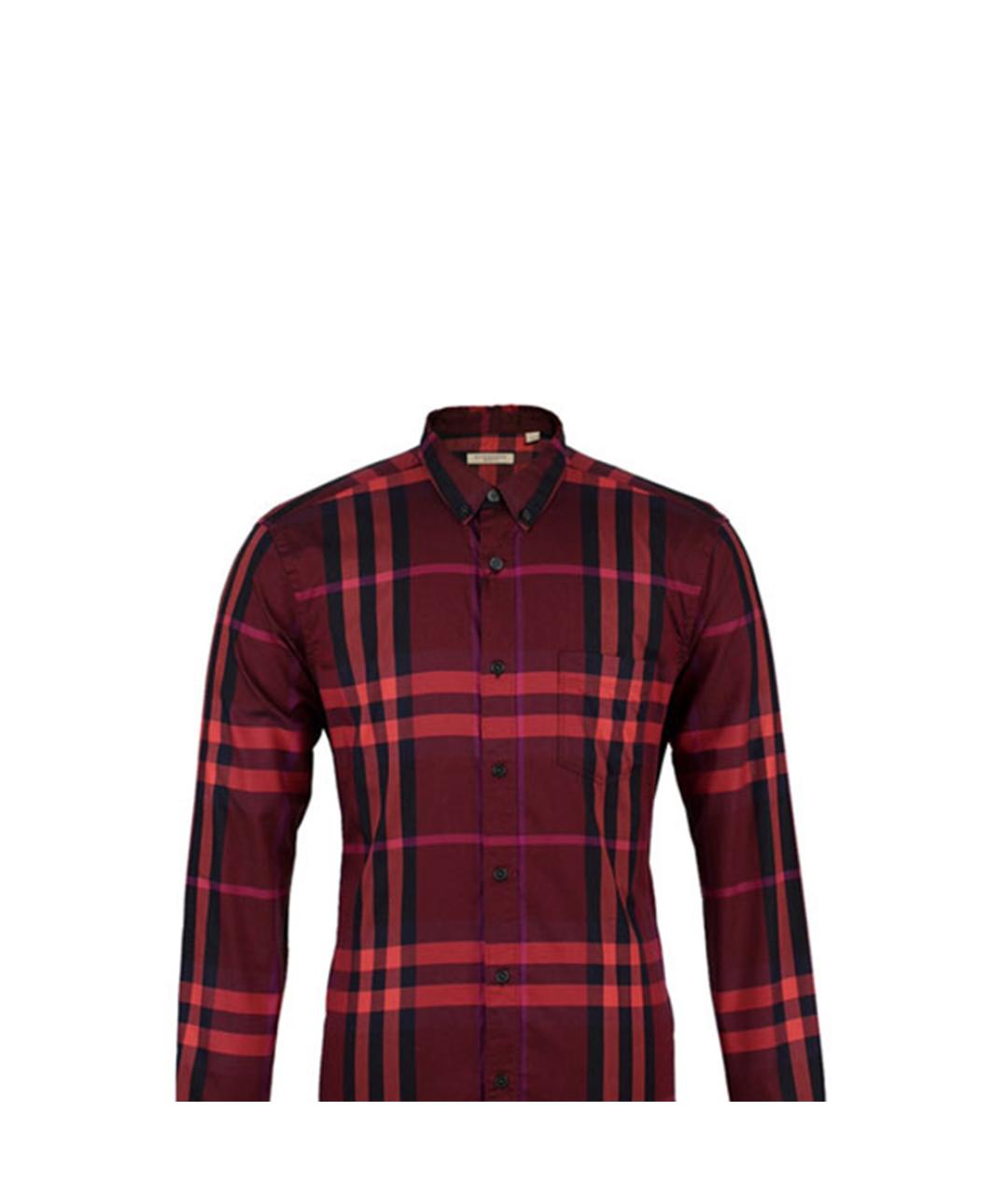 BURBERRY Красная хлопковая кэжуал рубашка, фото 3