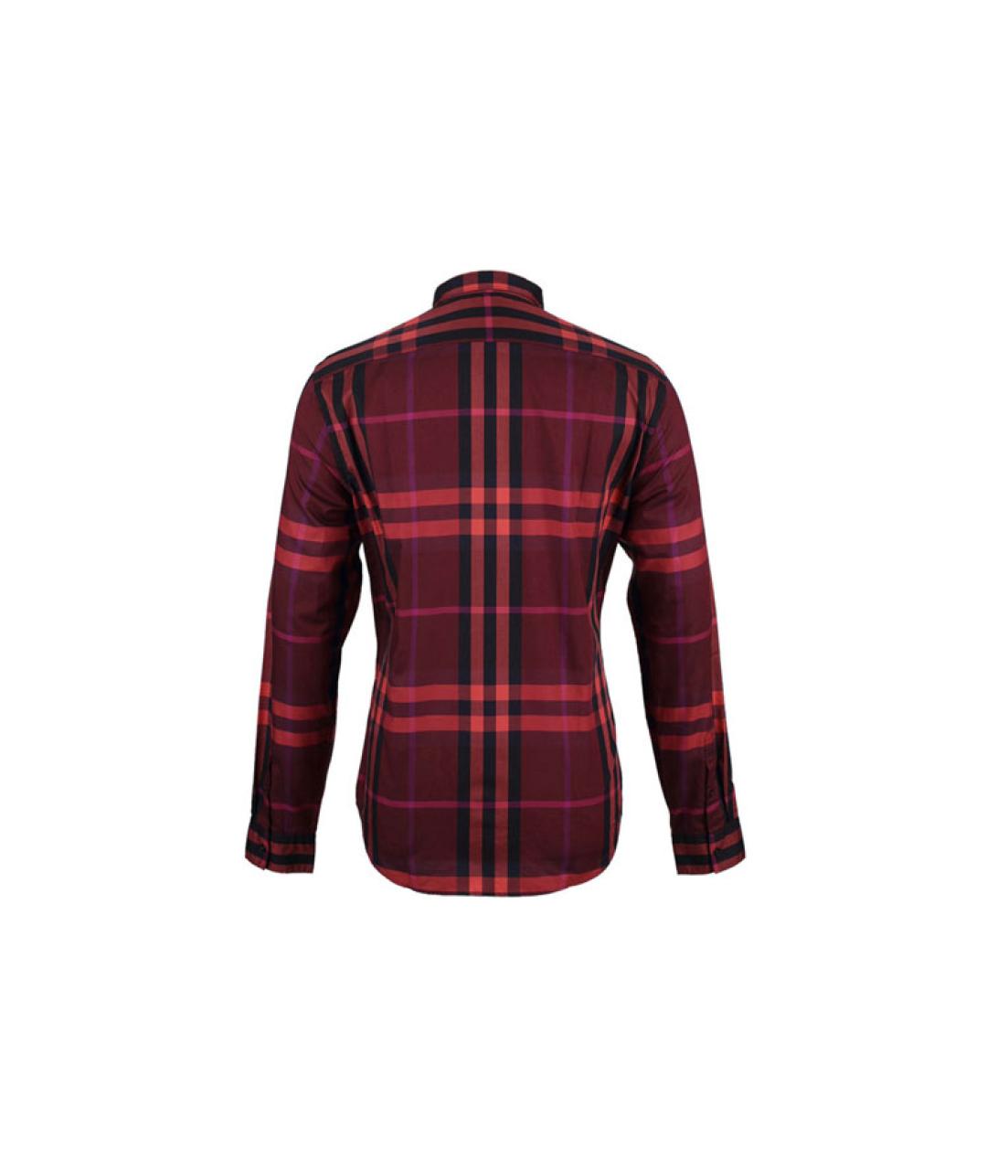 BURBERRY Красная хлопковая кэжуал рубашка, фото 2