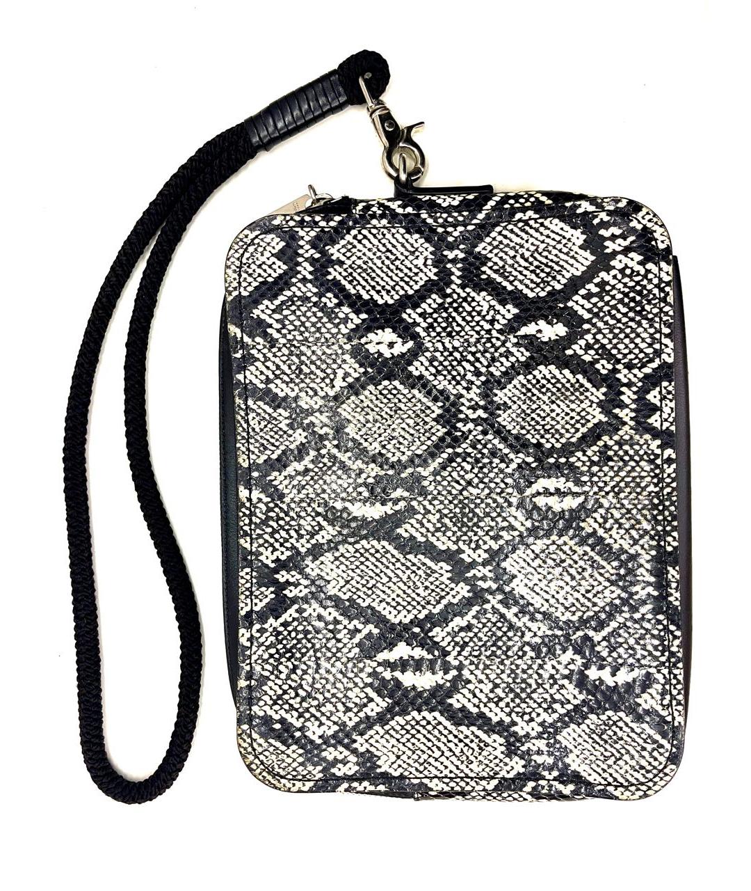 ALEXANDER MCQUEEN Бежевая барсетка из экзотической кожи, фото 1