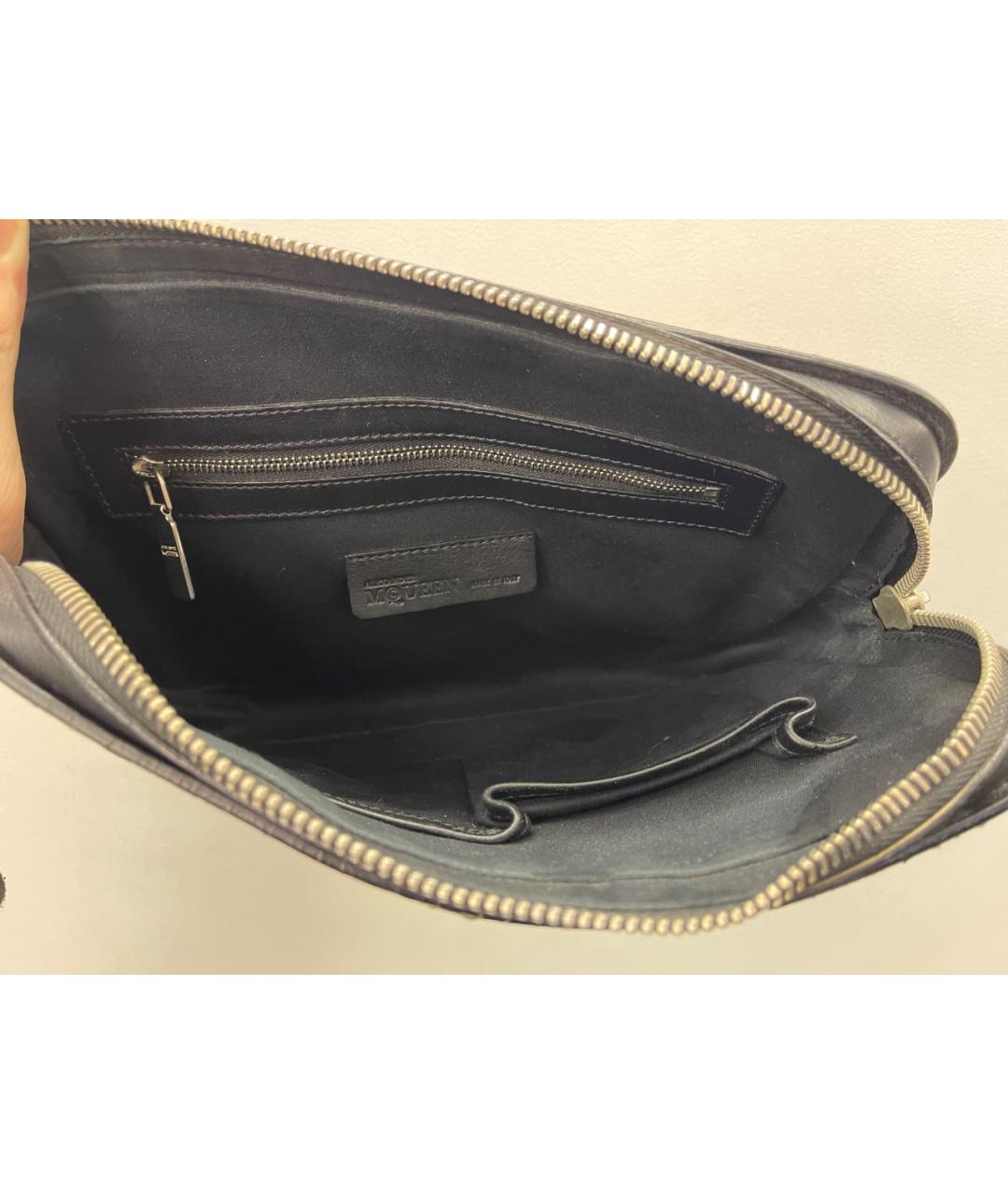 ALEXANDER MCQUEEN Бежевая барсетка из экзотической кожи, фото 3