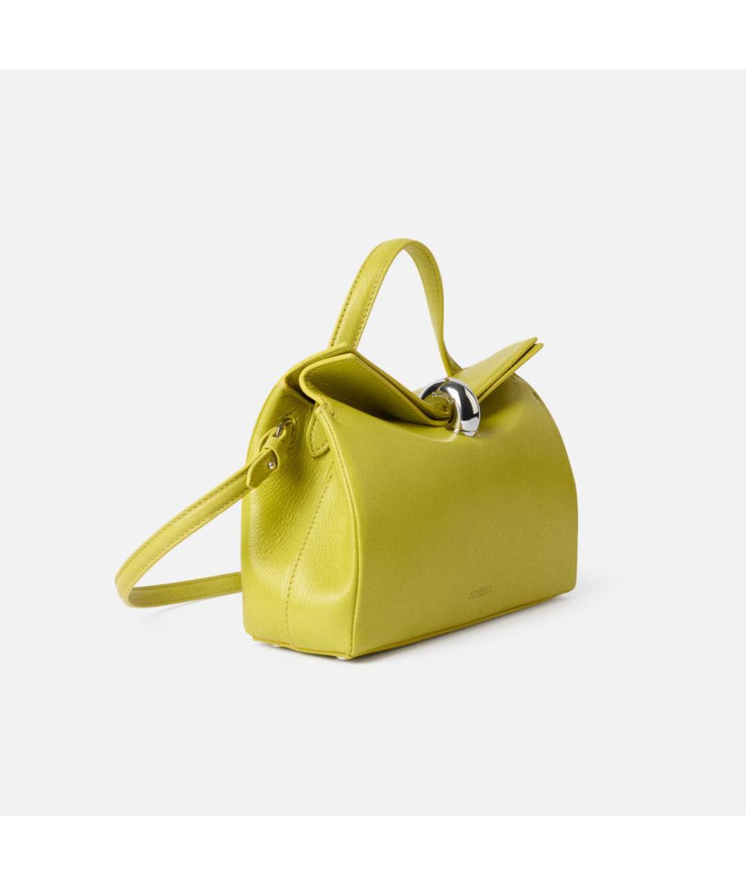 JACQUEMUS Зеленая кожаная сумка тоут, фото 3