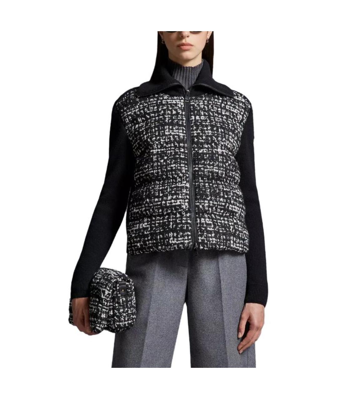 MONCLER Черная шерстяная куртка, фото 2