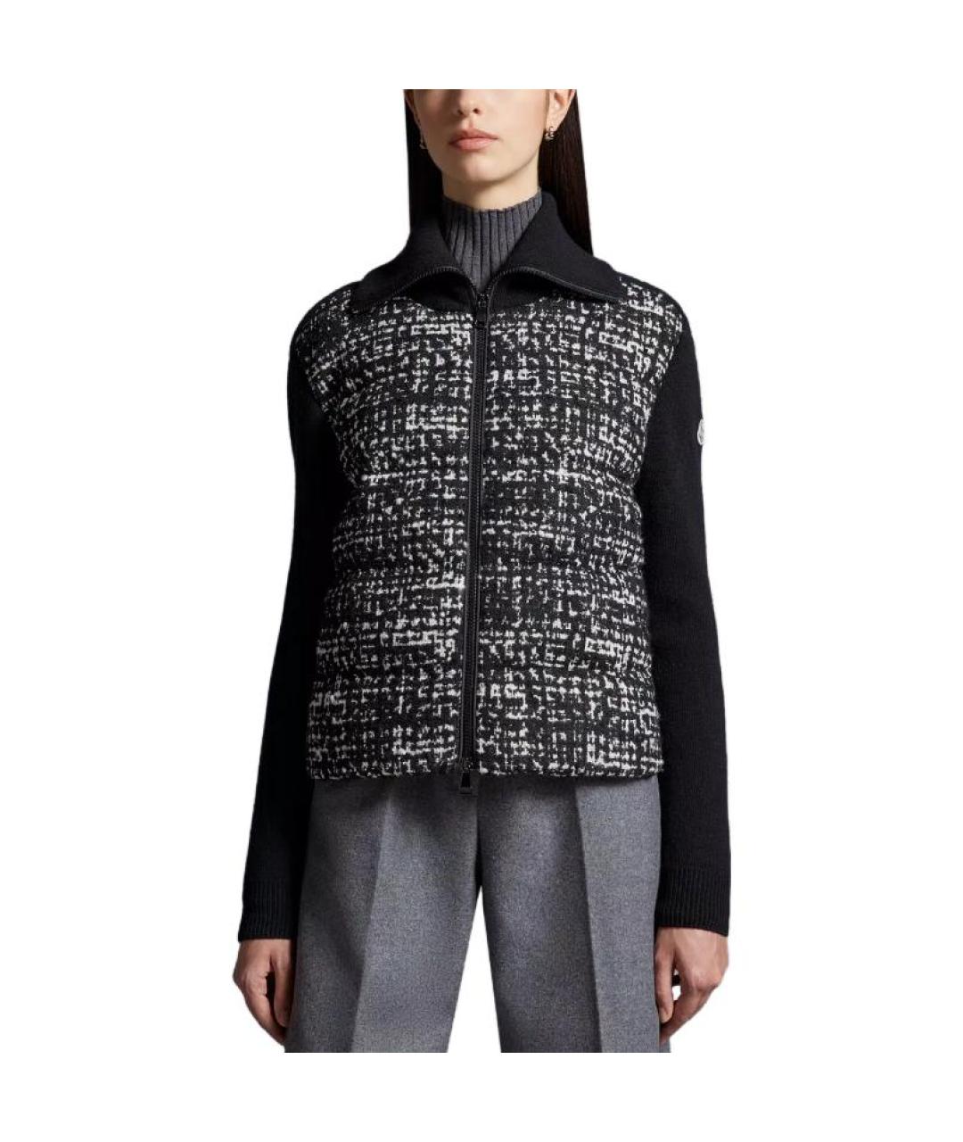 MONCLER Черная шерстяная куртка, фото 3