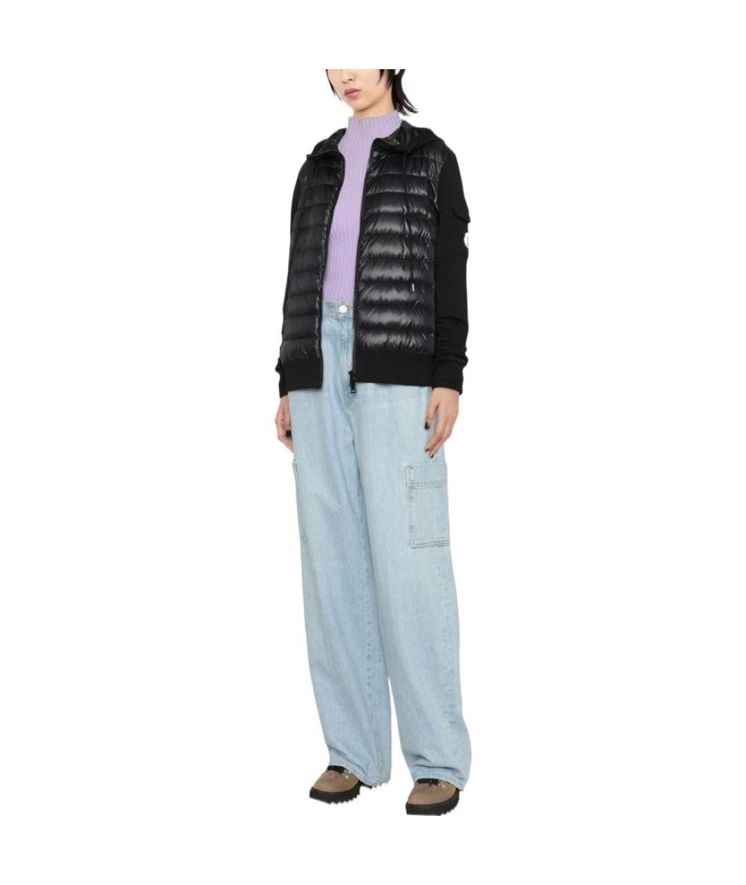 MONCLER Черный пуховик, фото 3