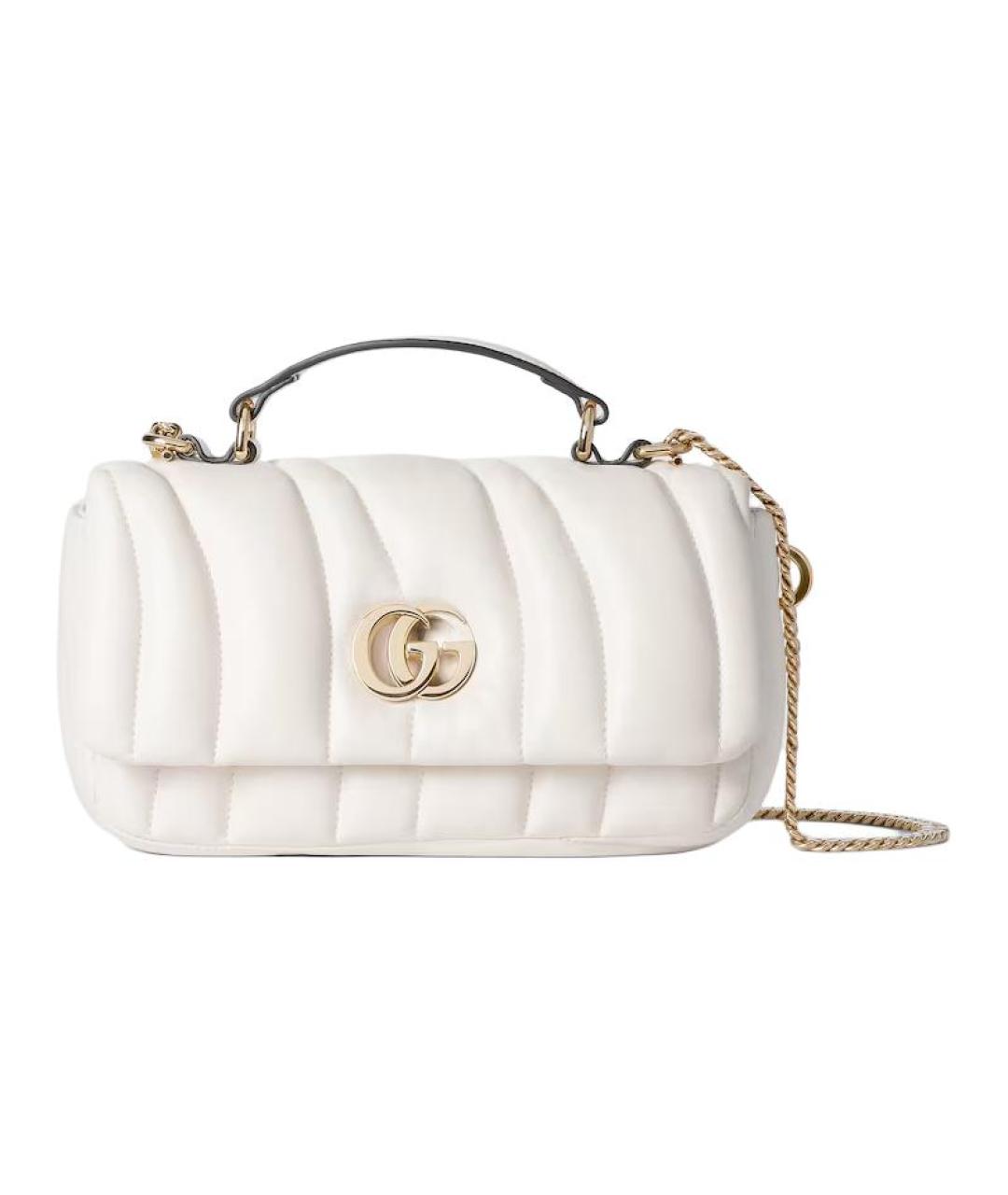 GUCCI Белая кожаная сумка через плечо, фото 1
