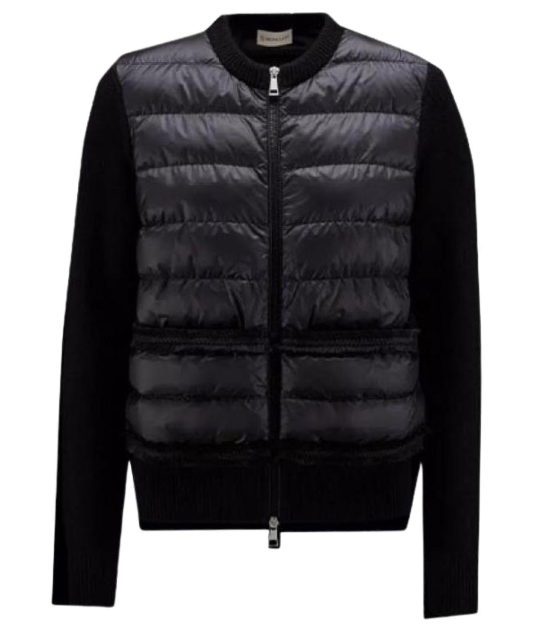 MONCLER Черный пуховик, фото 1