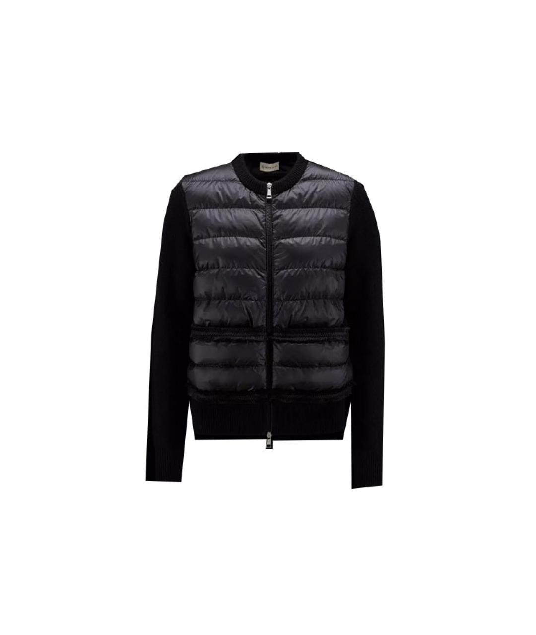 MONCLER Черный пуховик, фото 4