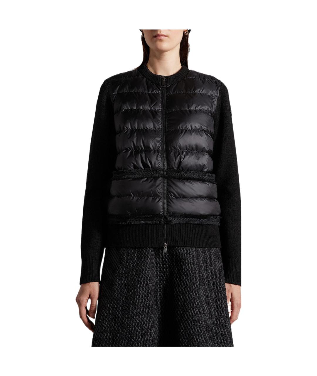 MONCLER Черный пуховик, фото 2