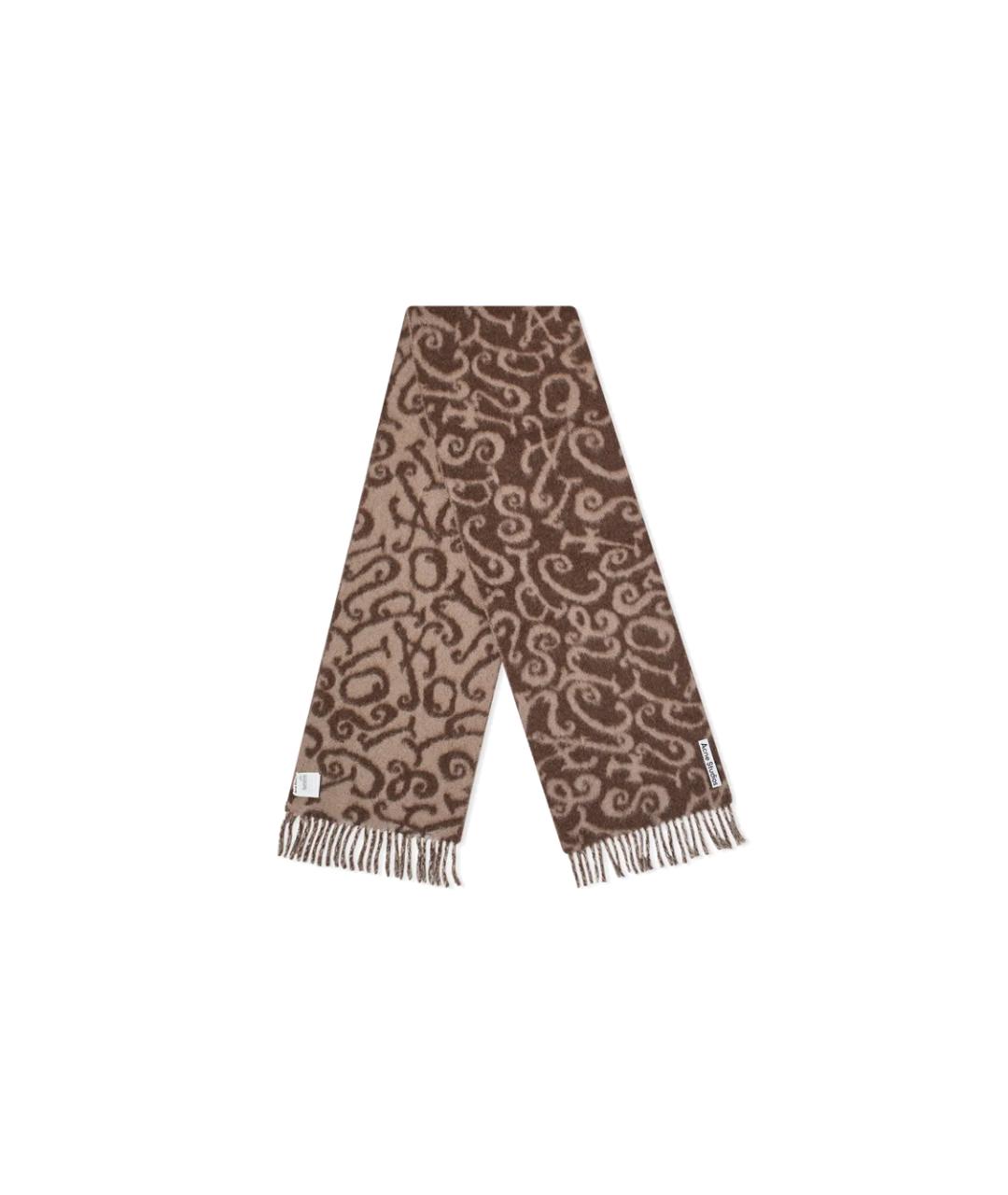ACNE STUDIOS Коричневый шарф, фото 2