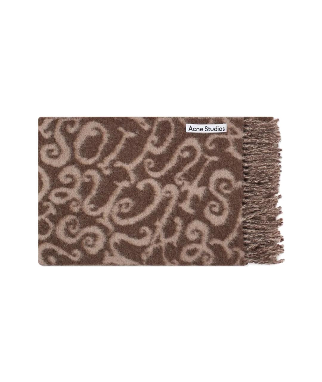 ACNE STUDIOS Коричневый шарф, фото 1