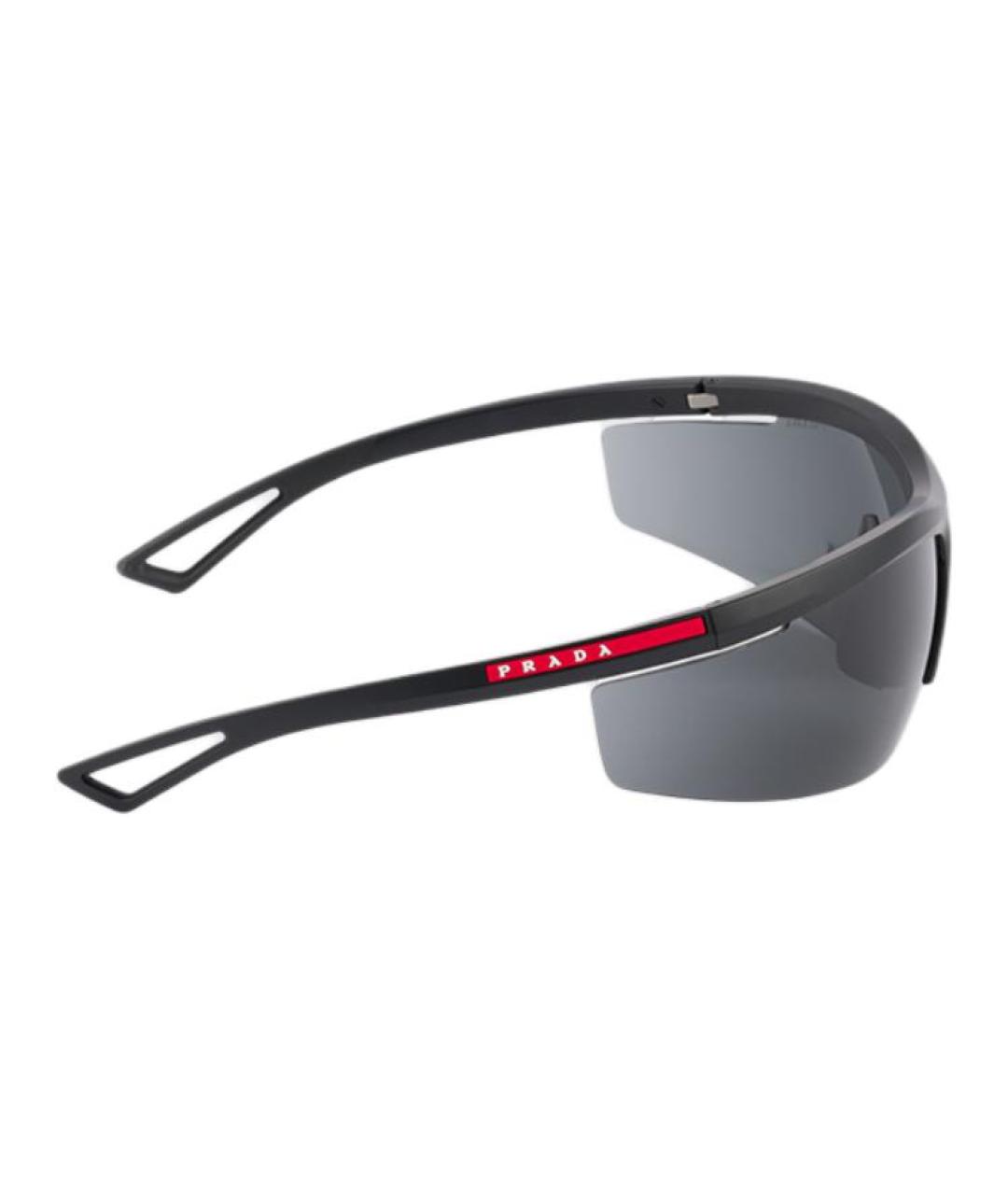 PRADA Черные пластиковые солнцезащитные очки, фото 4