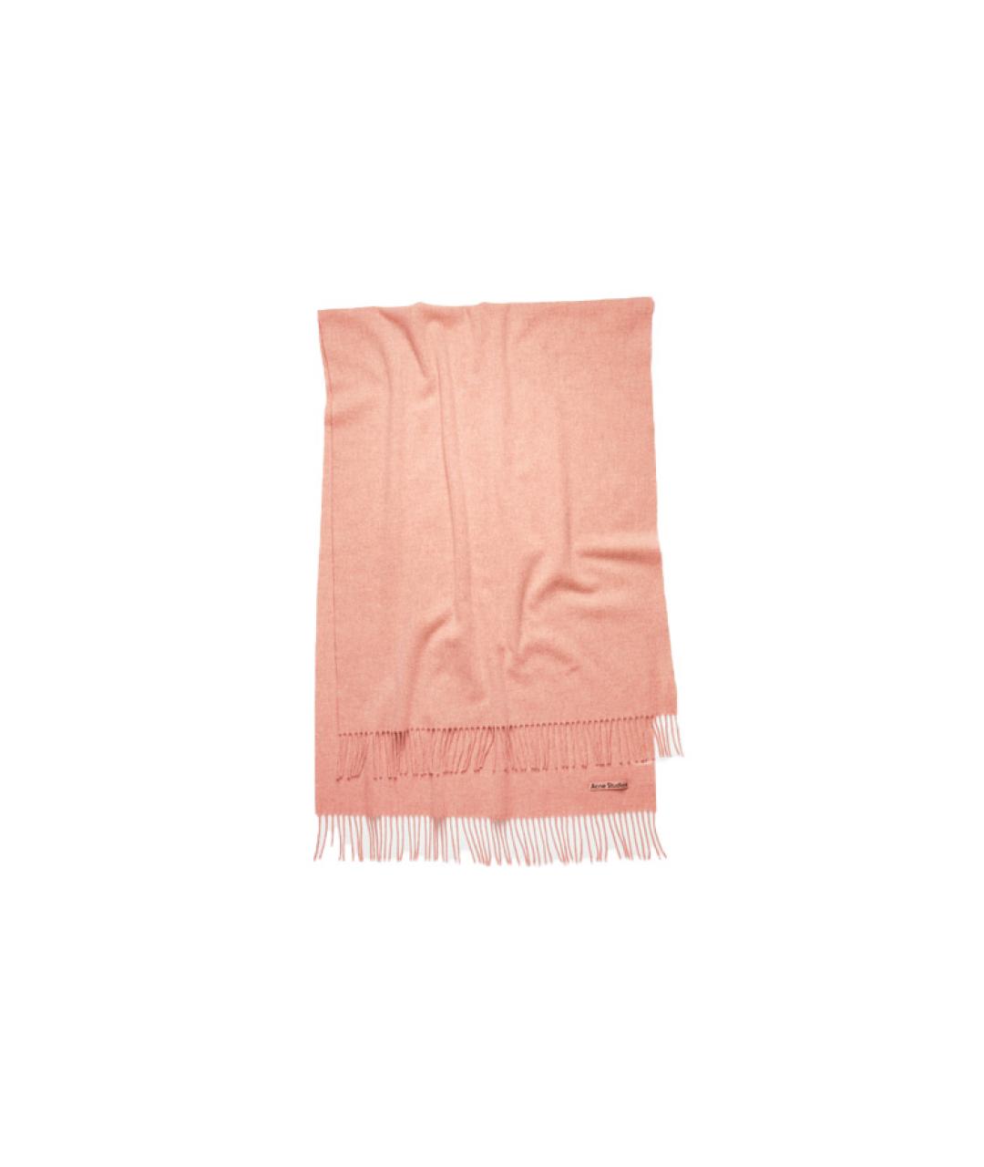 ACNE STUDIOS Розовый шерстяной шарф, фото 1