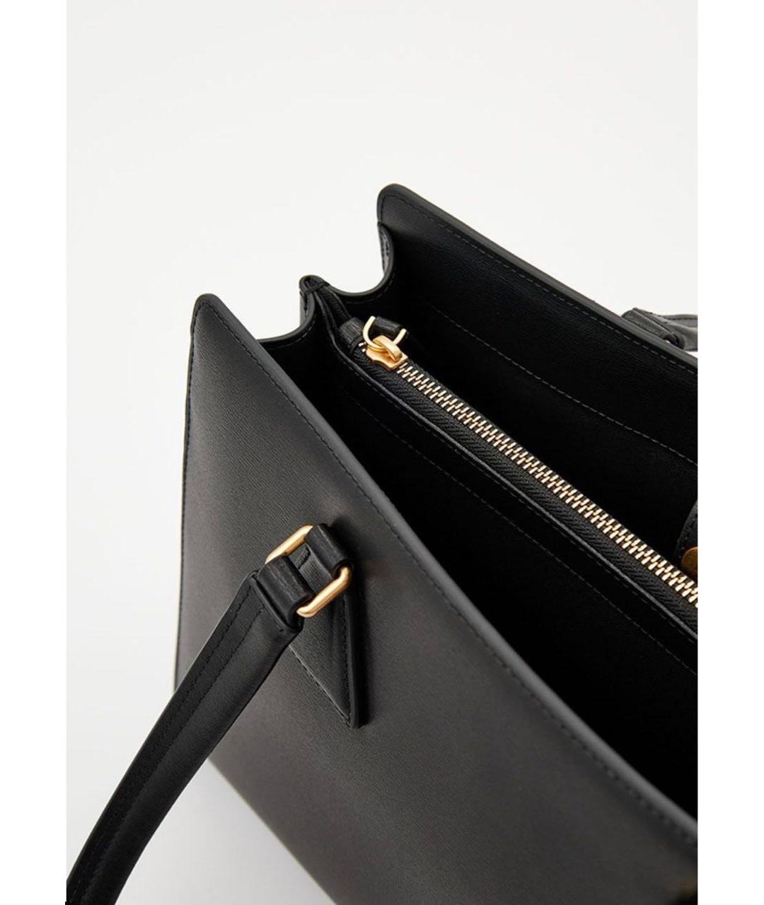 KARL LAGERFELD Черная кожаная сумка тоут, фото 2