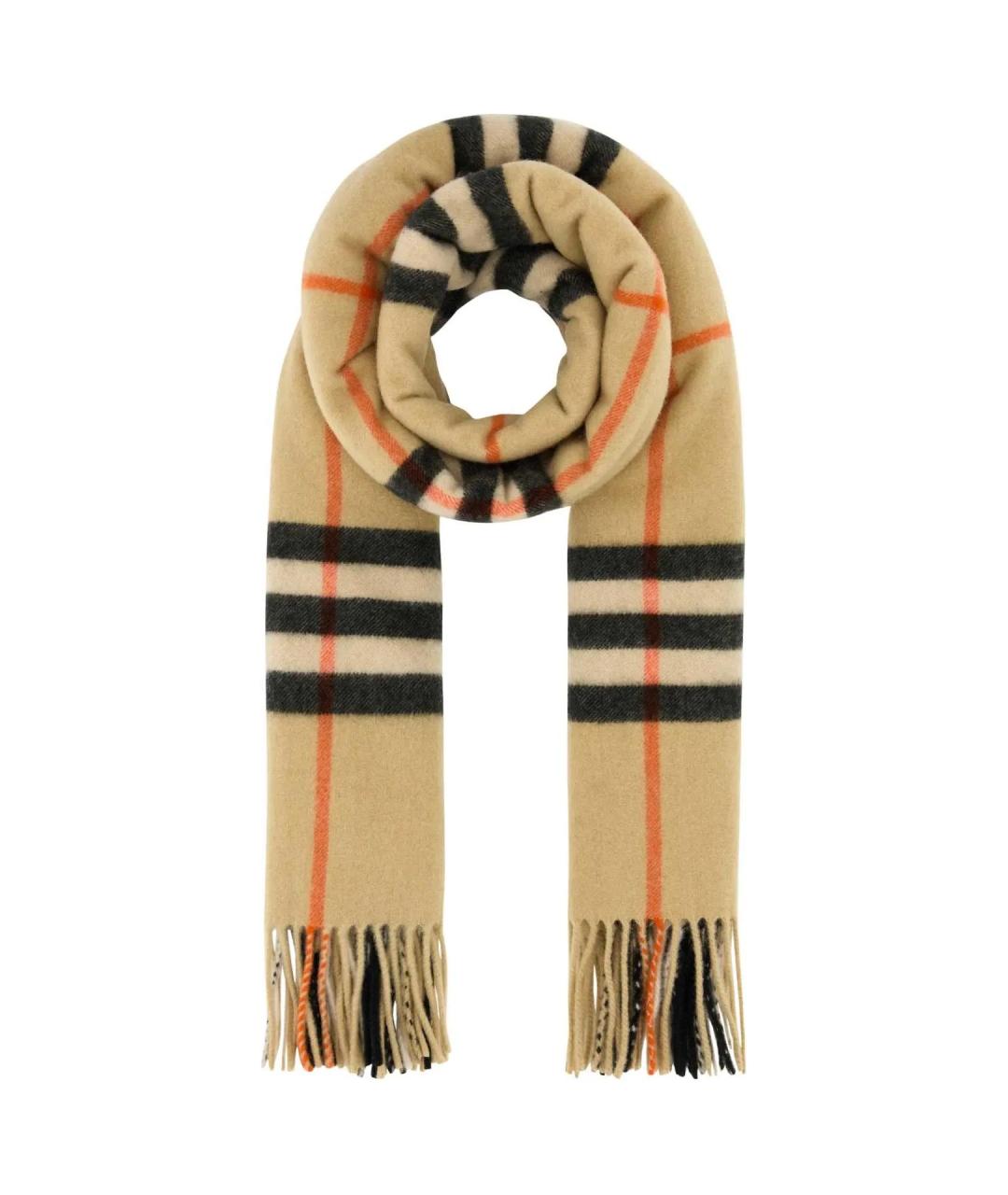 BURBERRY Бежевый шарф, фото 2