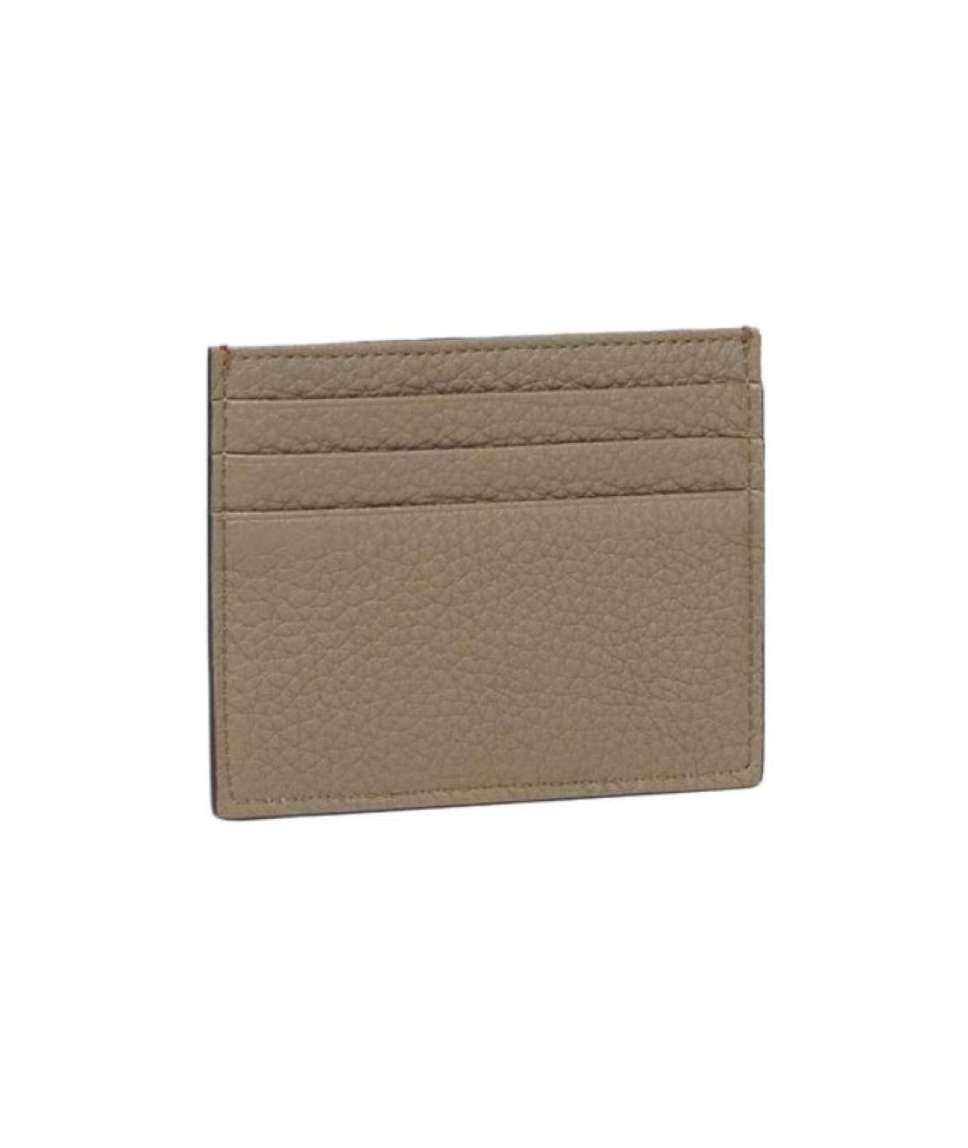 FENDI Бордовый кожаный кардхолдер, фото 3