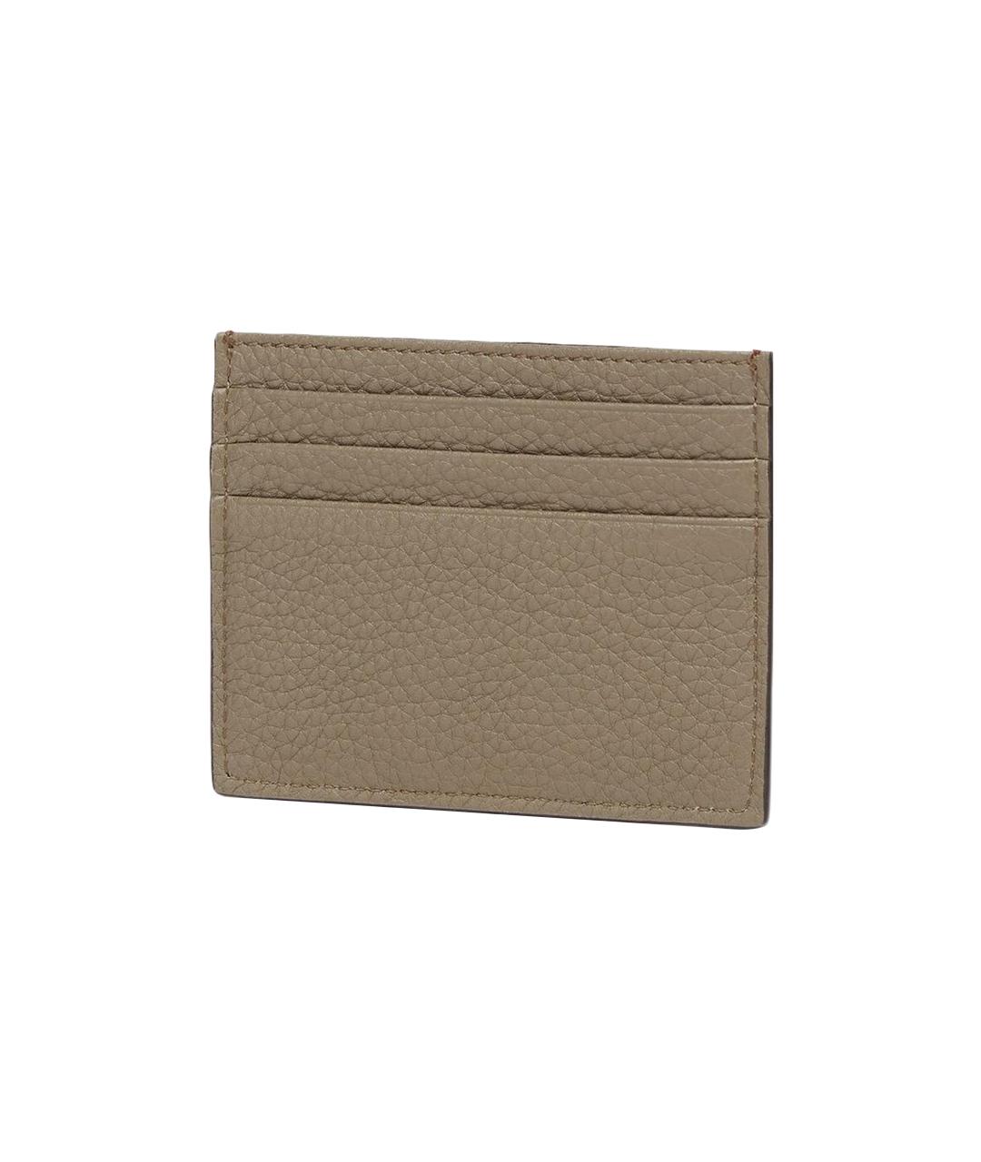 FENDI Бордовый кожаный кардхолдер, фото 2