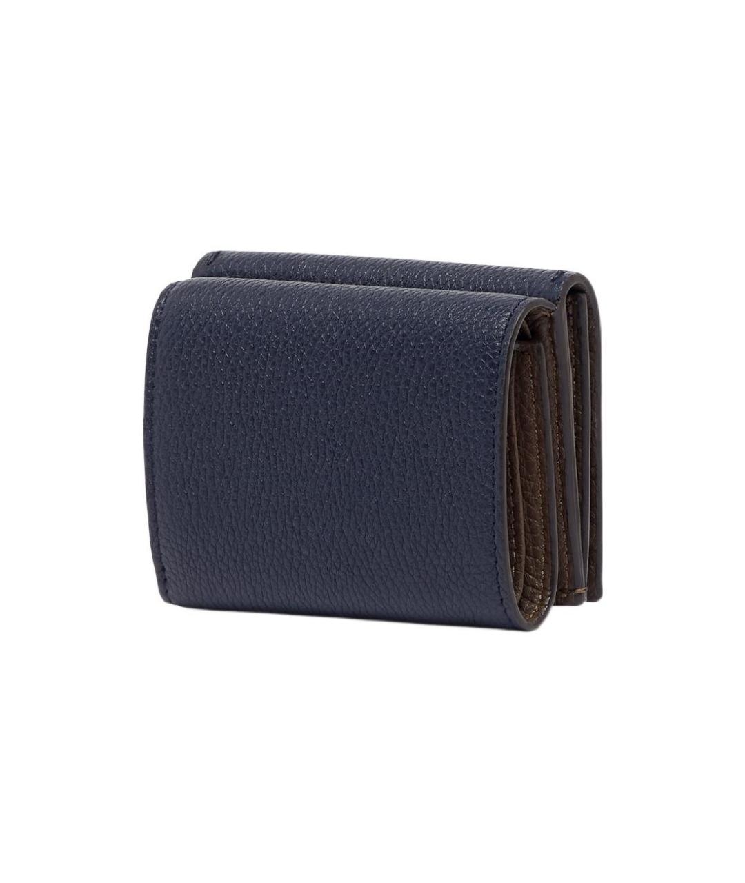 FENDI Темно-синий кожаный кошелек, фото 3