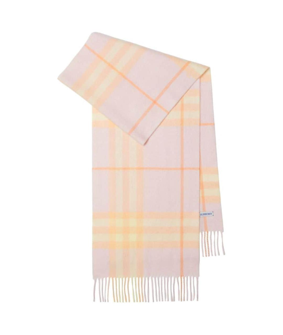 BURBERRY Розовый кашемировый шарф, фото 1