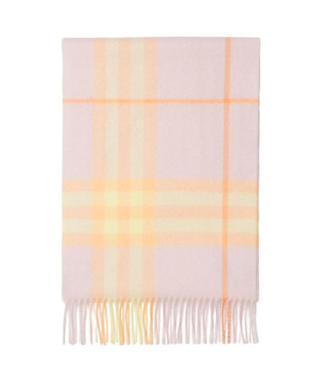 BURBERRY Розовый кашемировый шарф, фото 3