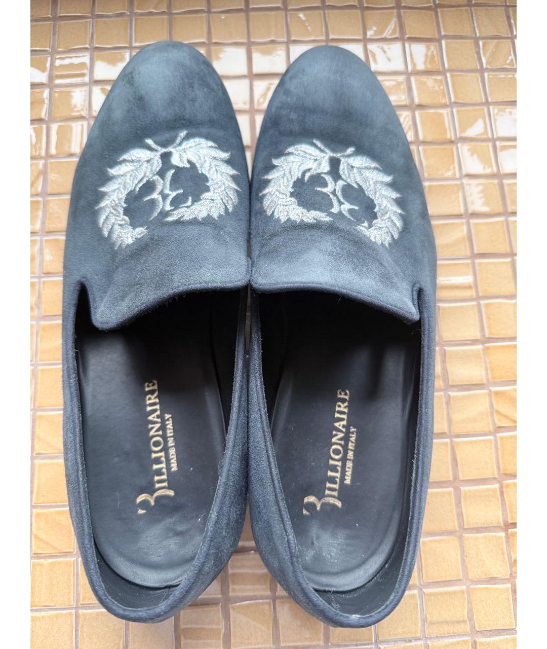 BILLIONAIRE Синие замшевые лоферы, фото 3
